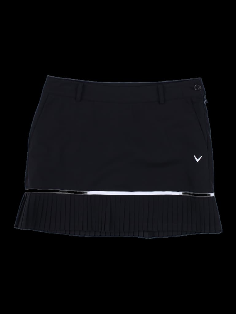 블랙 캘러웨이 플리츠 스커트