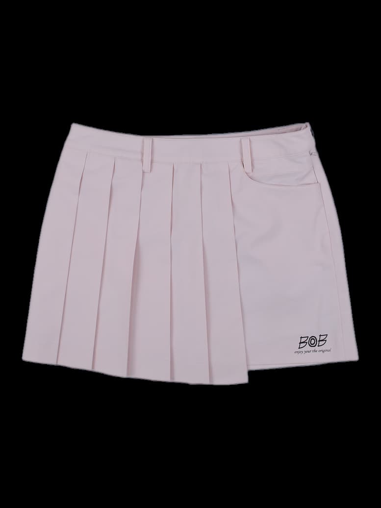 BOB 핑크 플리츠 스커트