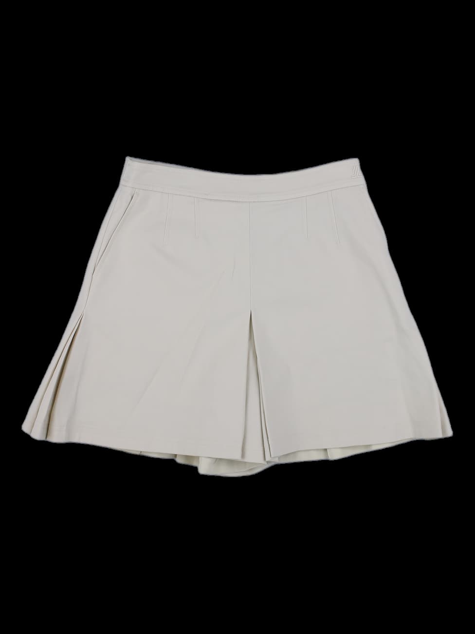 베이지 플리츠 큐롯 스커트
