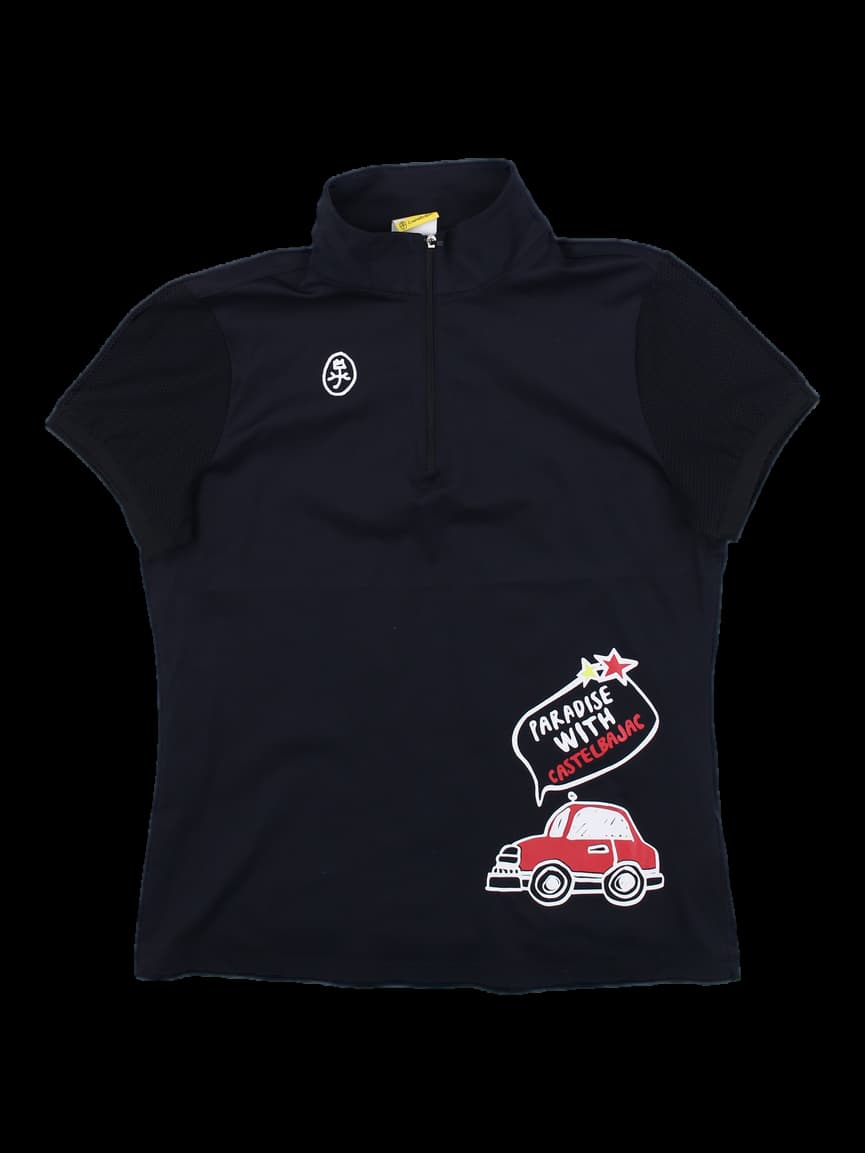 까스텔바작 블랙 카프카 스탠드넥 반팔 티셔츠