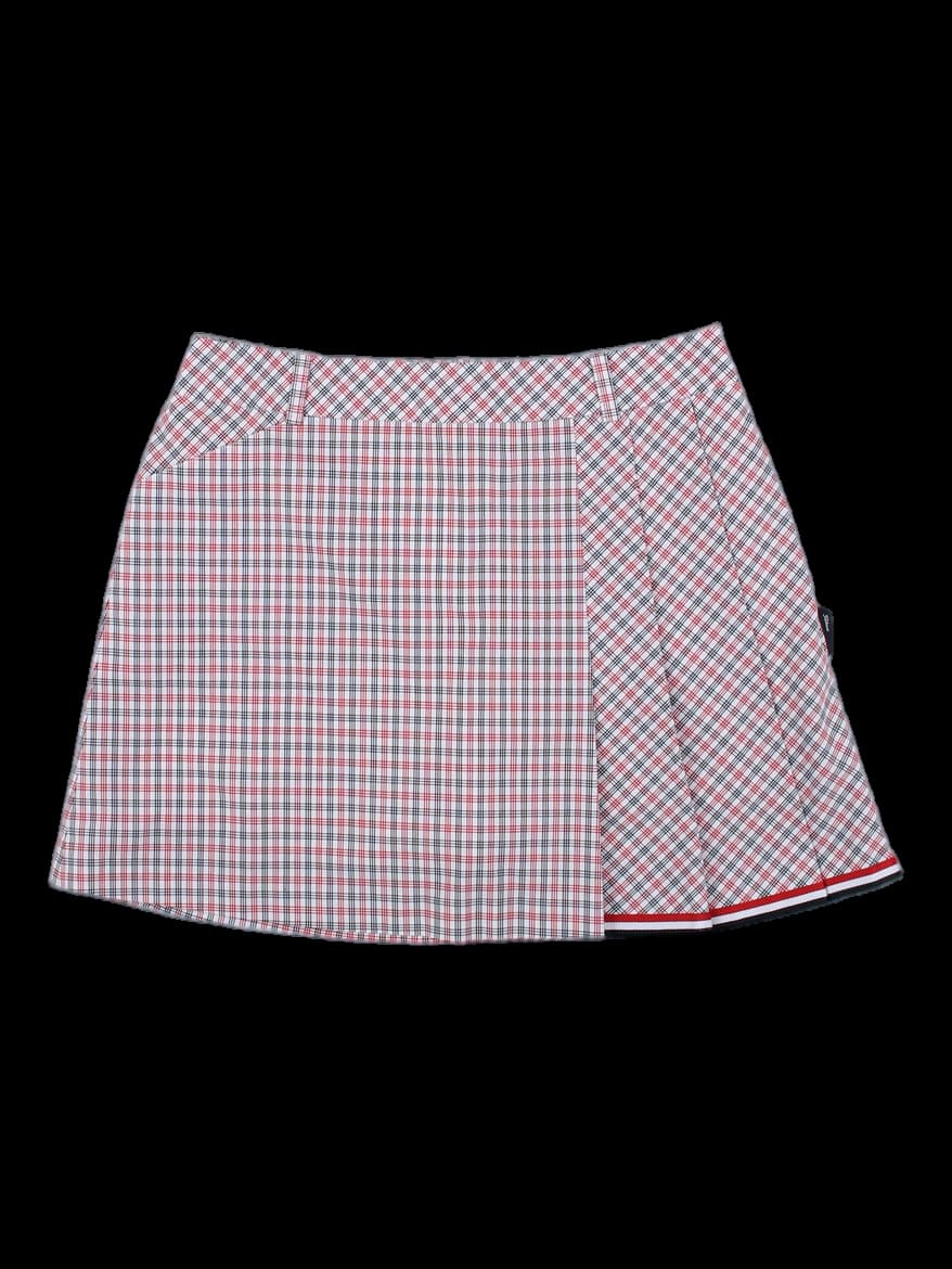타이틀리스트 체크 플리츠 큐롯 스커트