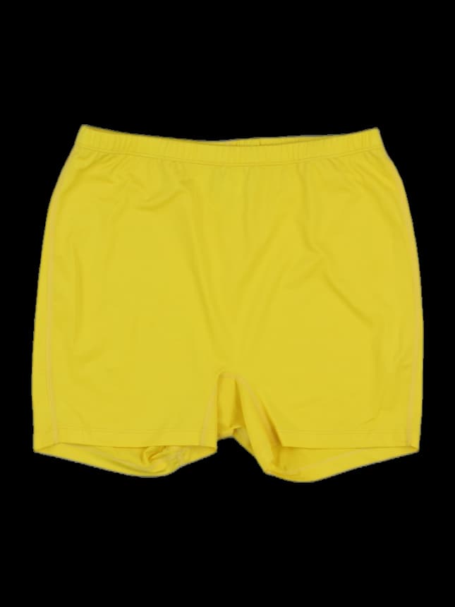 옐로우 카고 플리츠 큐로트 스커트