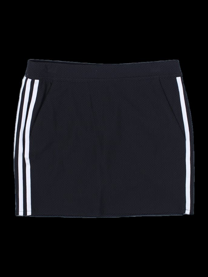 블랙 사이드 라인 미니 스커트