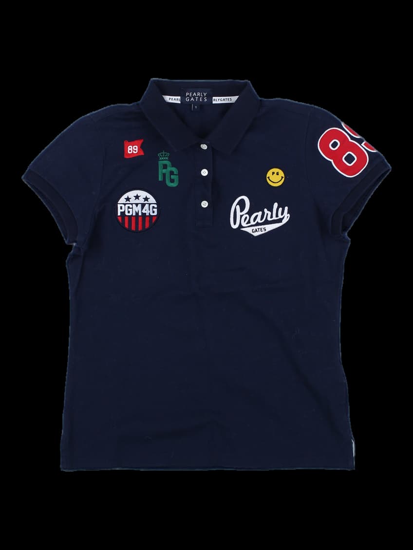 파리게이츠 네이비 패치 반팔 카라티셔츠