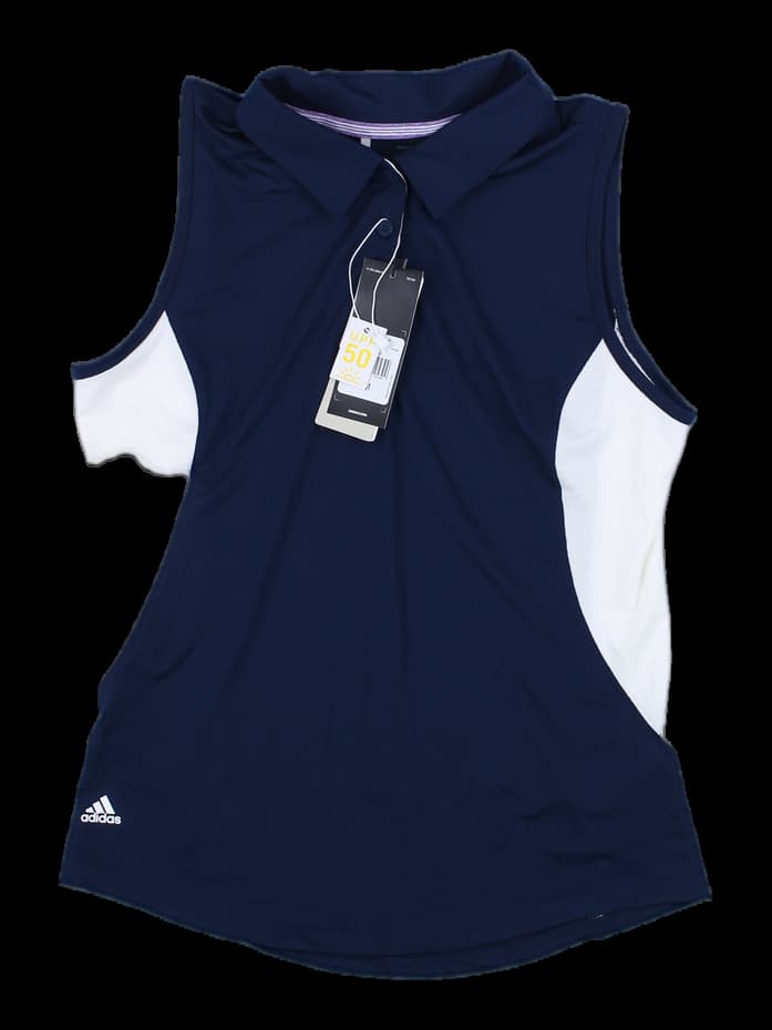 아디다스 네이비 민소매 카라티