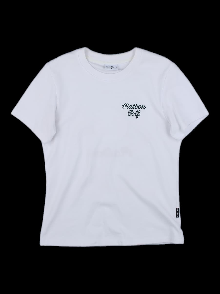 말본 골프 레터링 그래픽 화이트 반팔 티셔츠