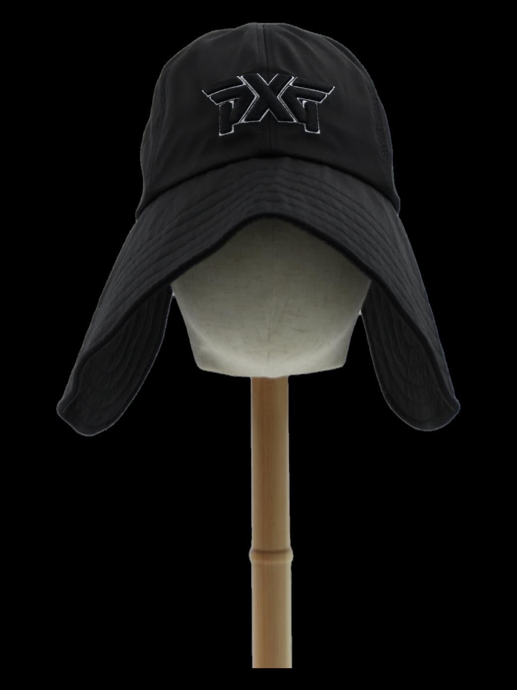 블랙 로고 플랩 햇