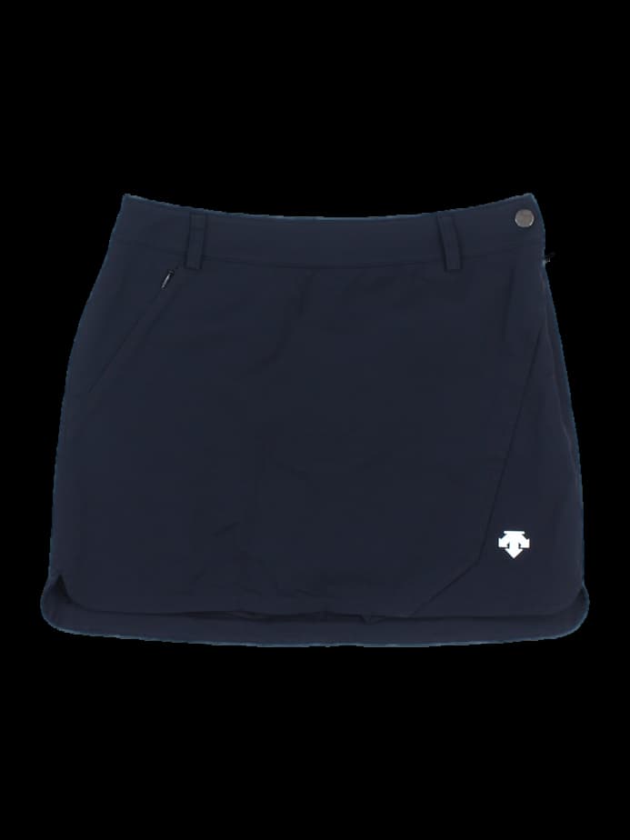 데상트 블랙 로고 여성 스커트