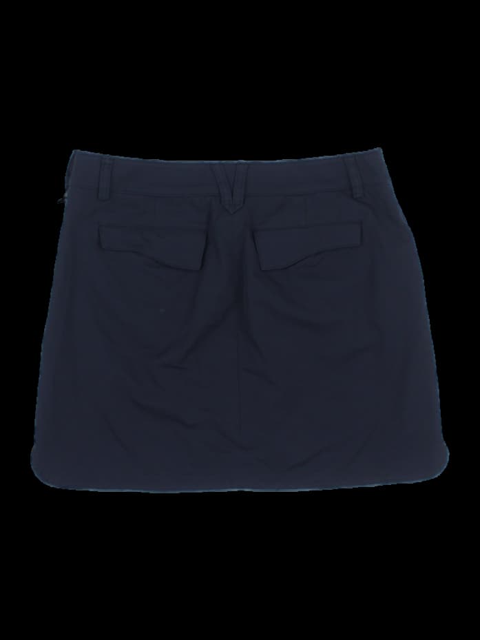 데상트 블랙 로고 여성 스커트