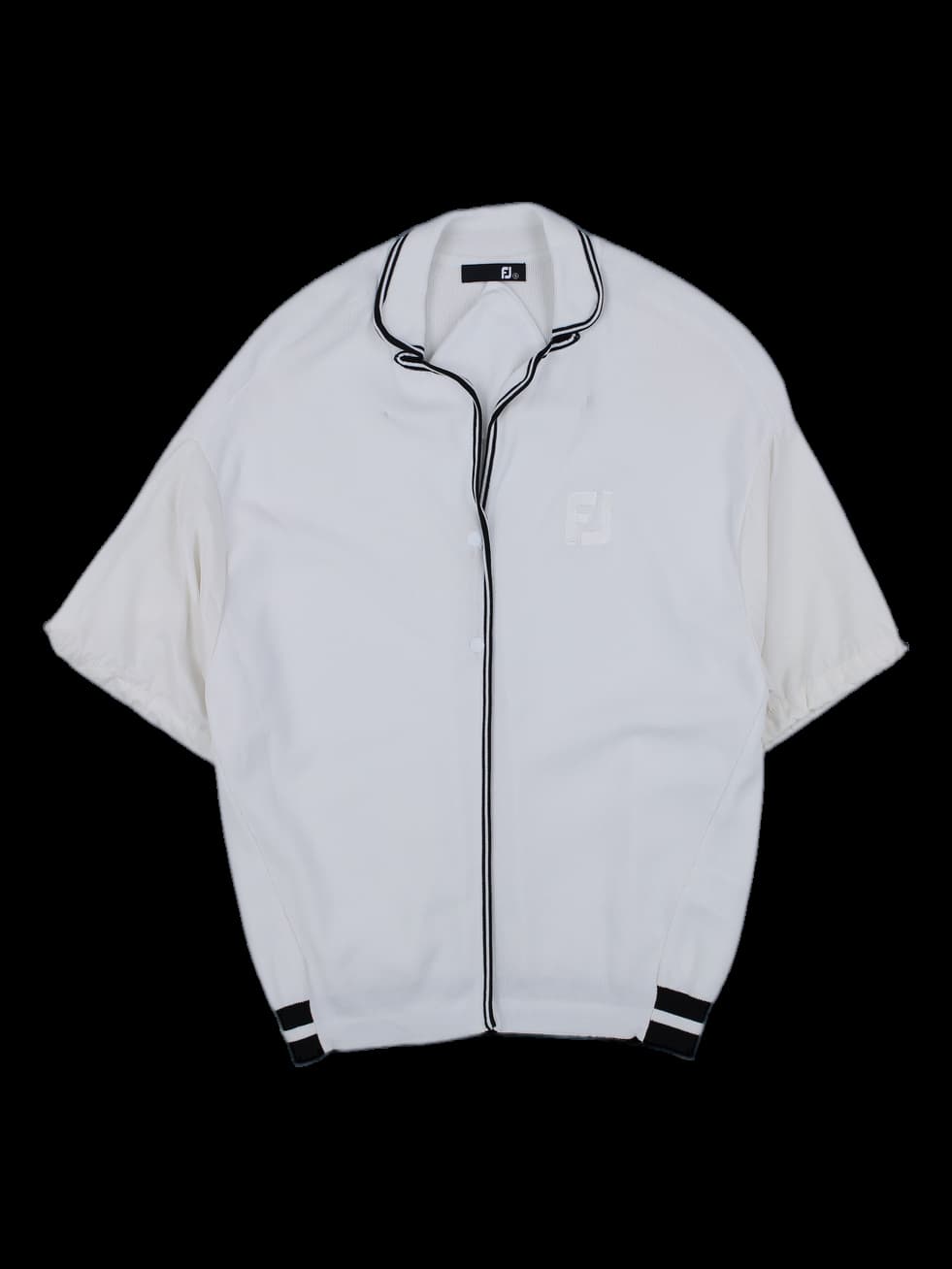 화이트 반팔 니트 카디건