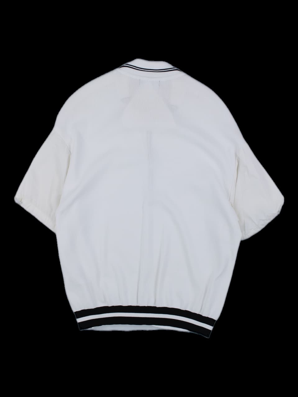 화이트 반팔 니트 카디건