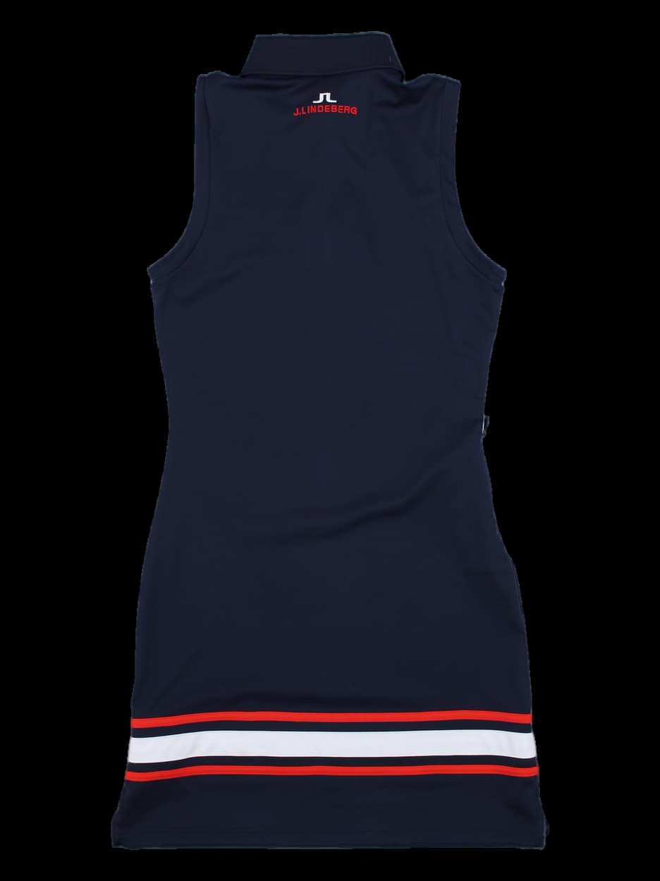 제이린드버그 민소매 카라 원피스 (네이비)