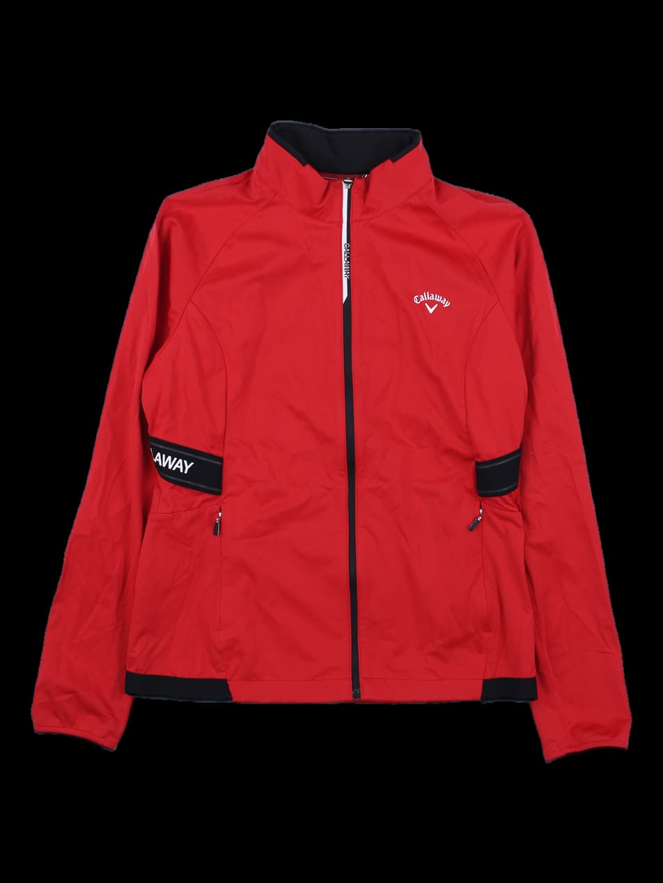 캘러웨이 레드 풀지퍼 윈드브레이커 자켓