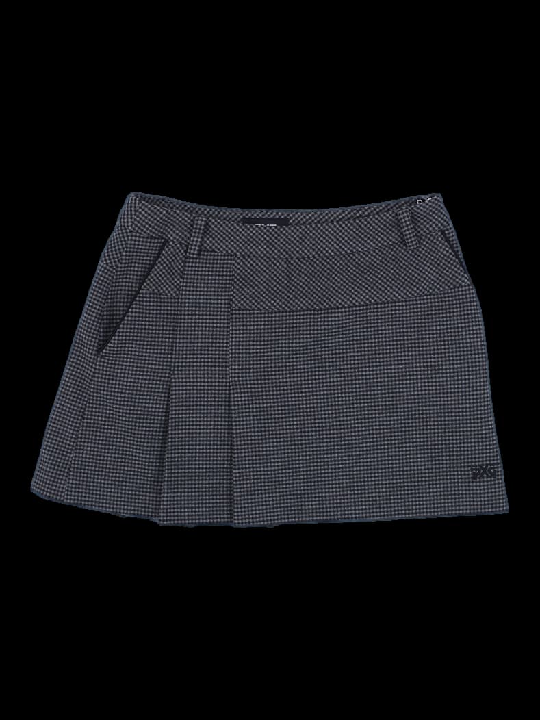 여성 체크 플리츠 큐로트 스커트