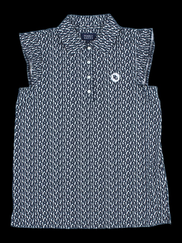 파리게이츠 여성 로고 패턴 민소매 카라티