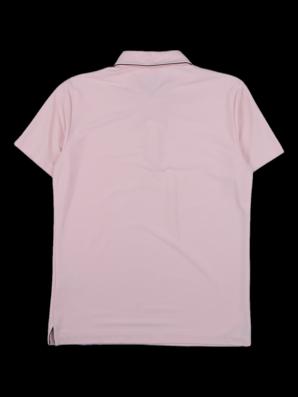 핑크 반팔 카라 티셔츠