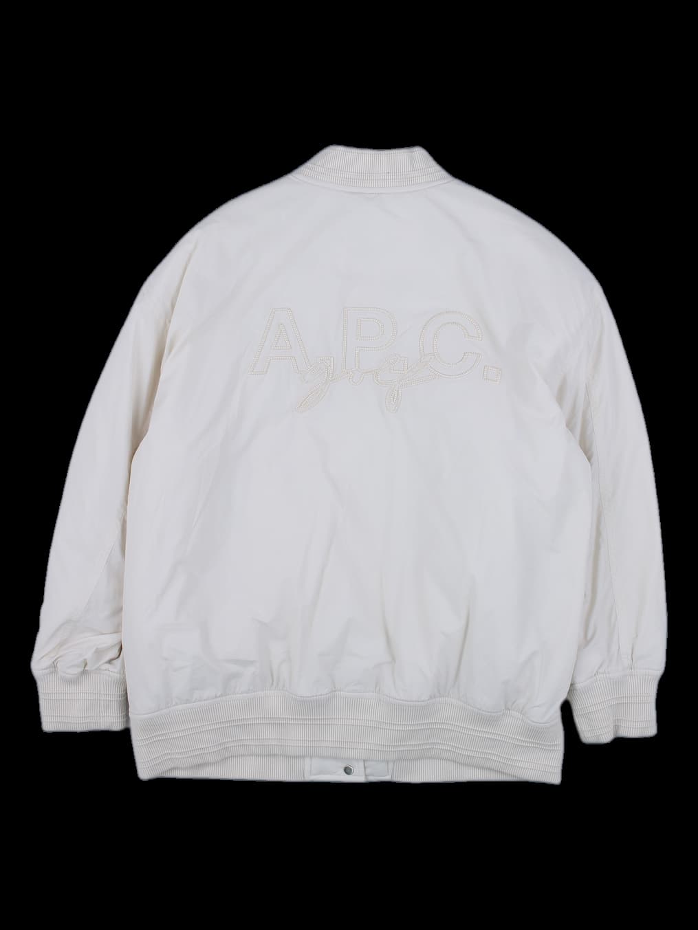 APC 로고 자수 바시티 점퍼