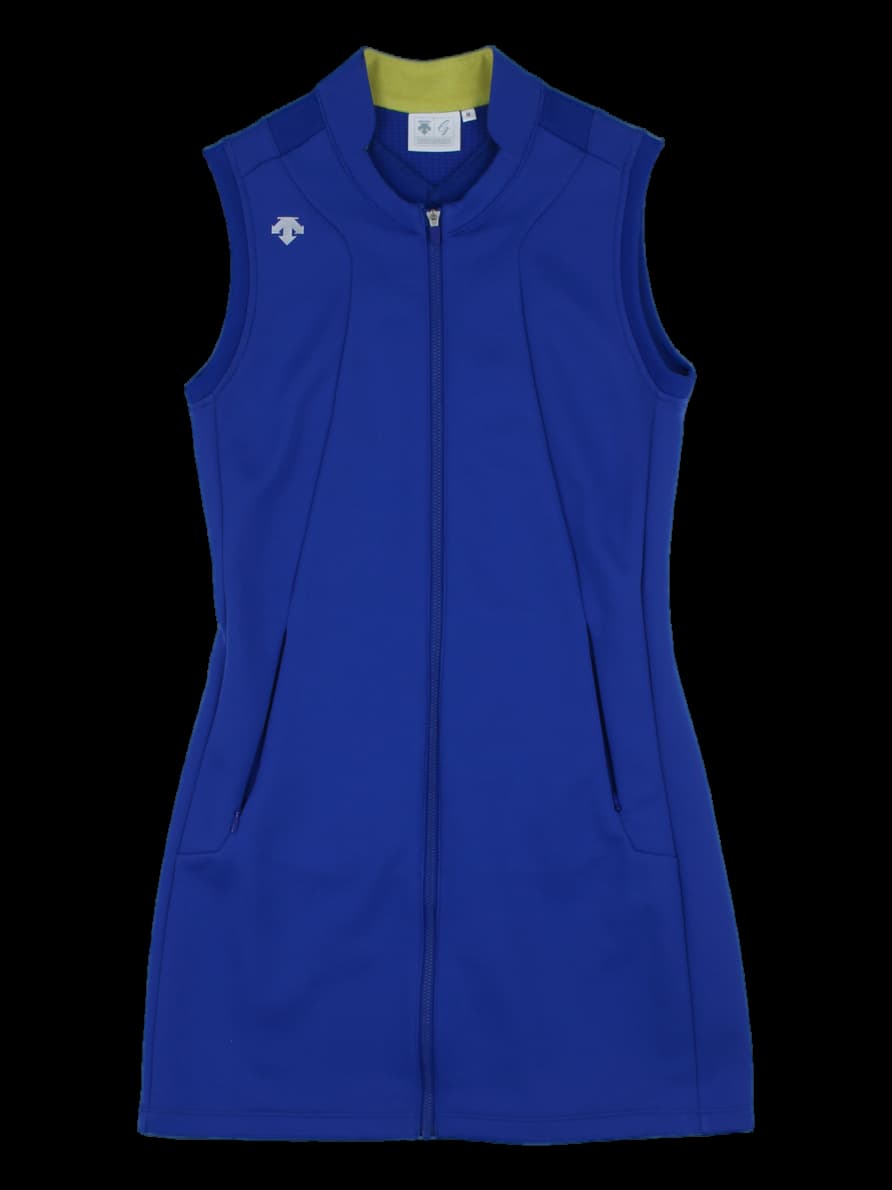 블루 집업 민소매 원피스