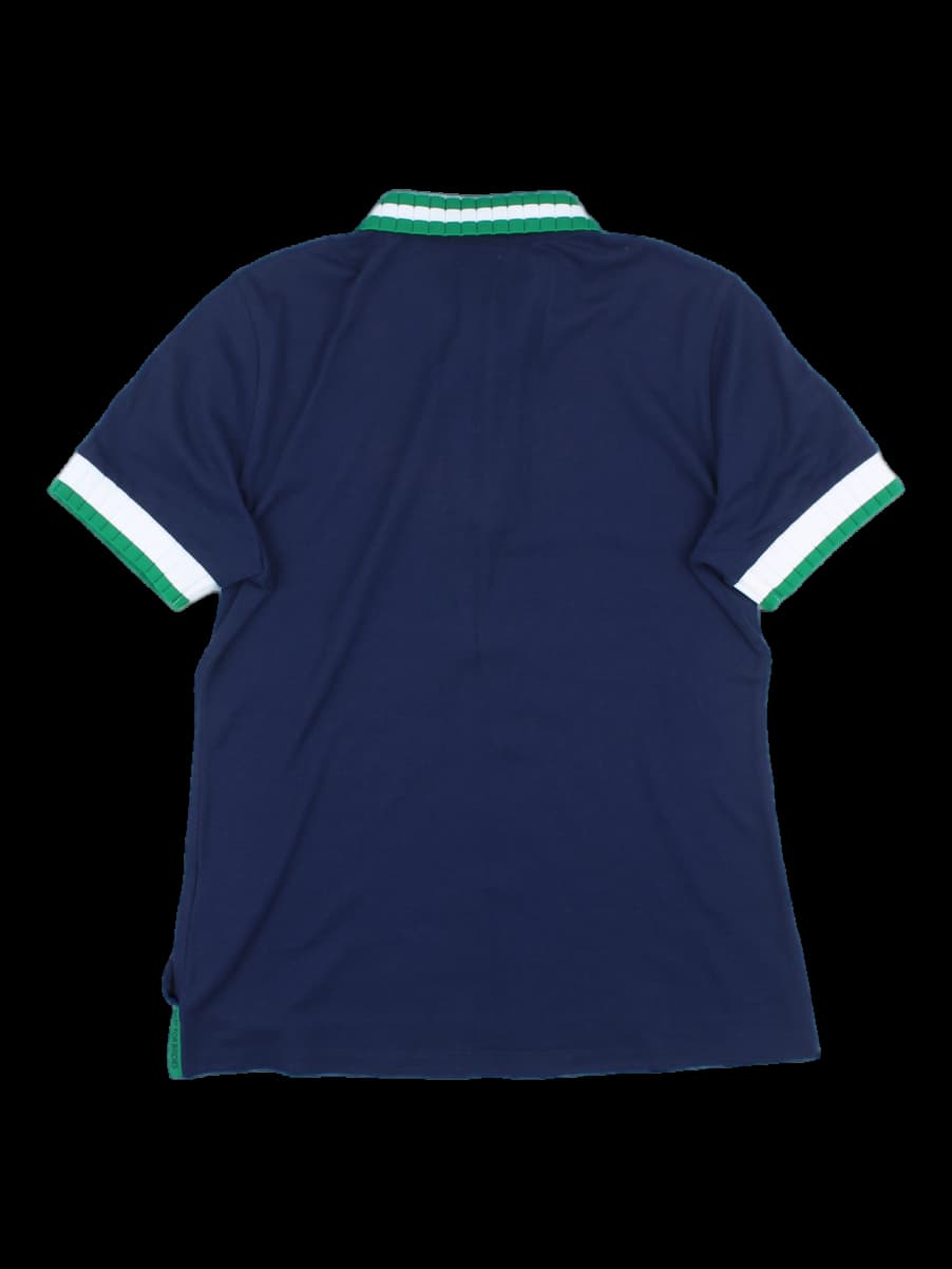 네이비 배색 반팔 카라티