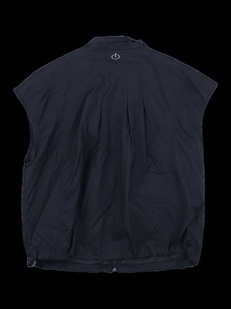 블랙 지퍼 업 베스트