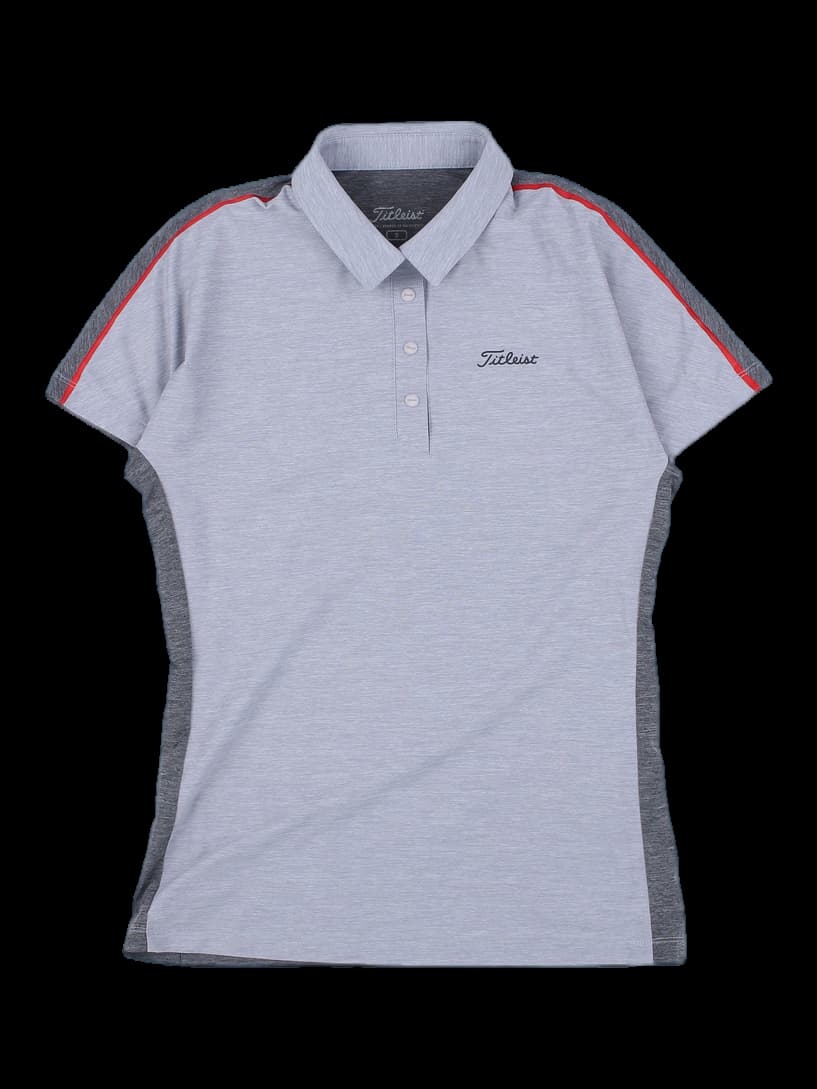 타이틀리스트 남성 배색 카라 반팔 티셔츠