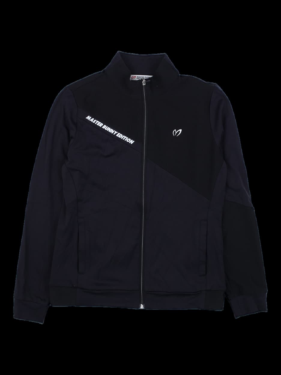 블랙 배색 집업 자켓