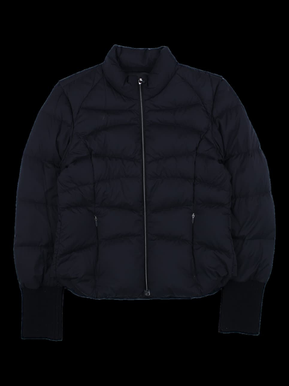 블랙 하이넥 패딩 점퍼