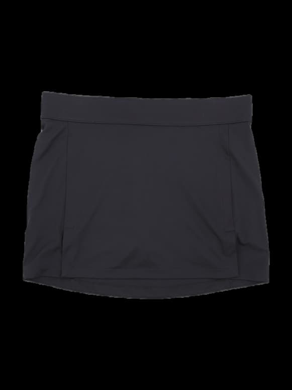 블랙 베이직 로고 큐롯 스커트