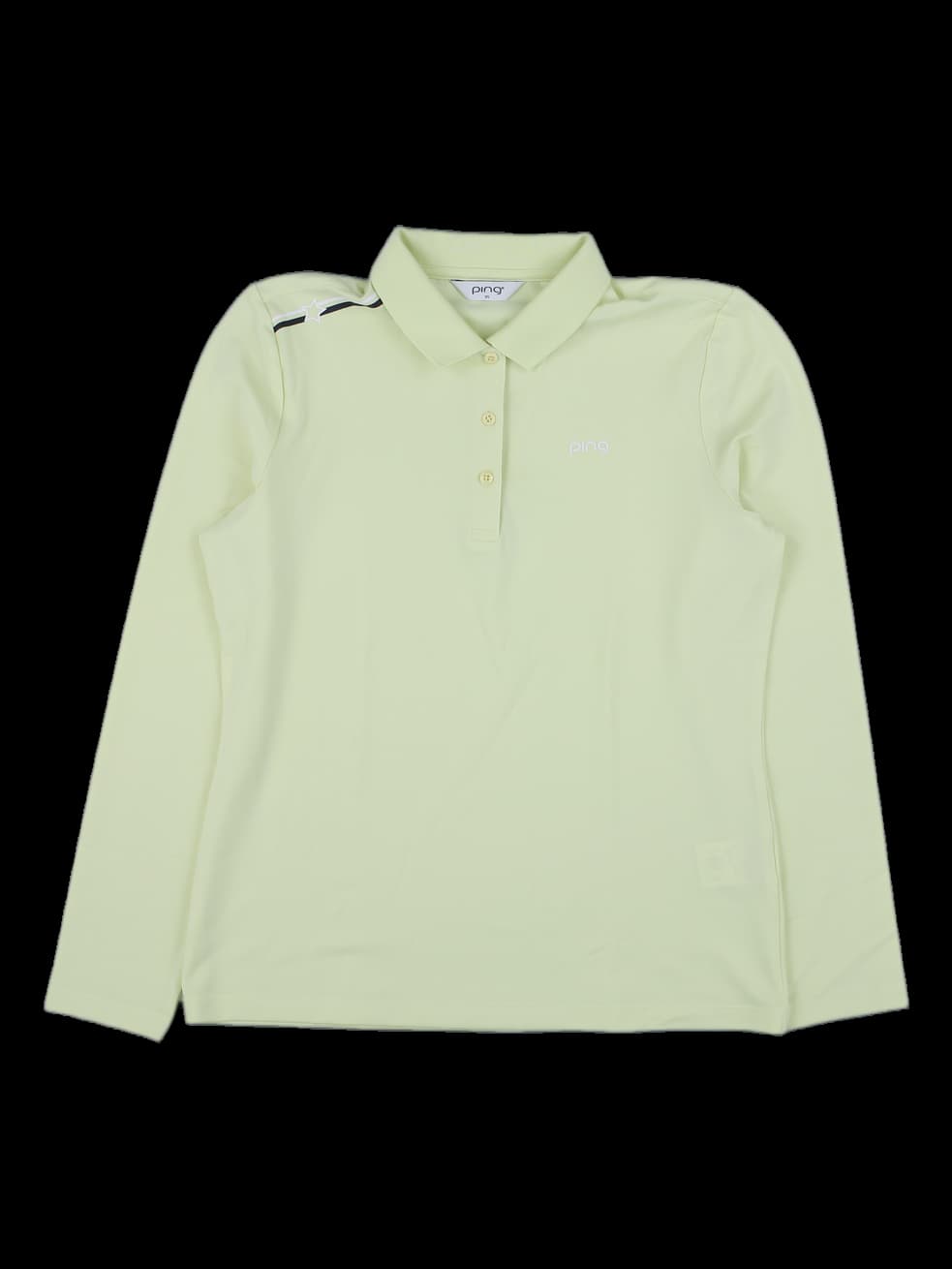 여성 라임 핑 로고 롱슬리브 카라티