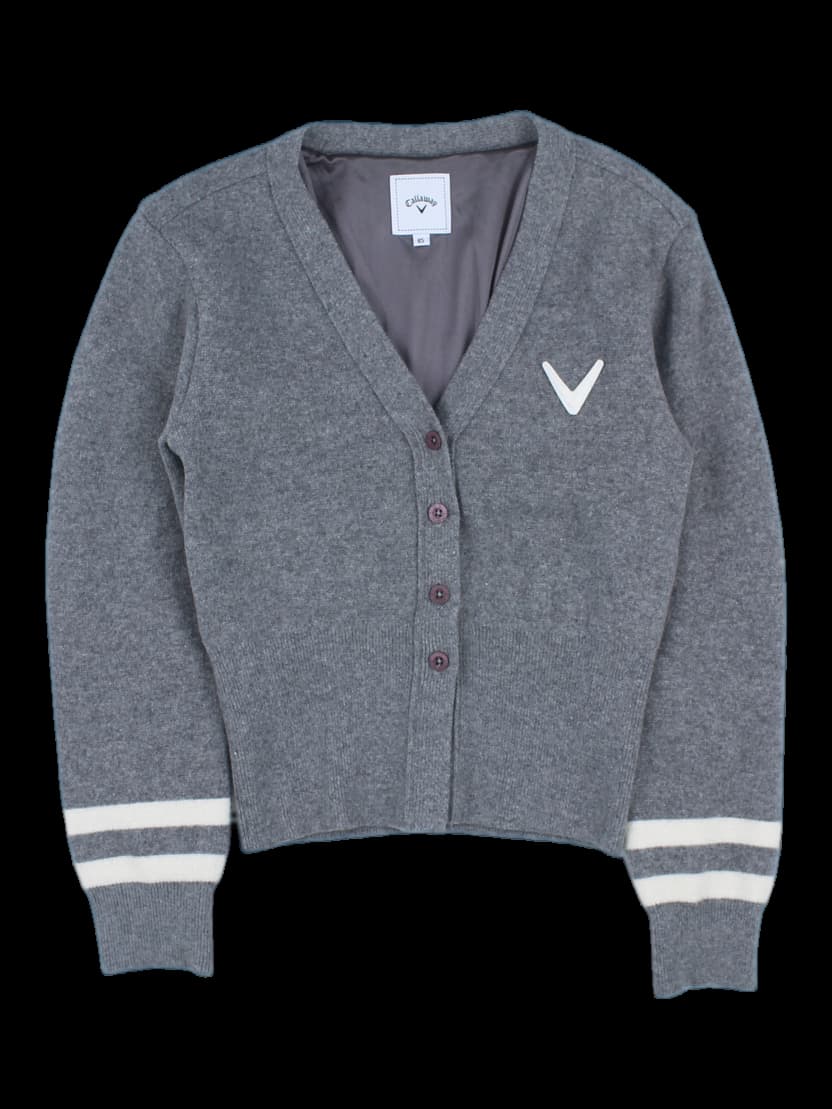 그레이 니트 가디건