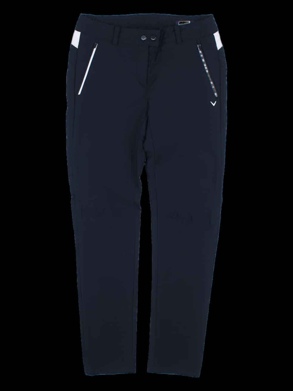 블랙 배색 골프 긴바지