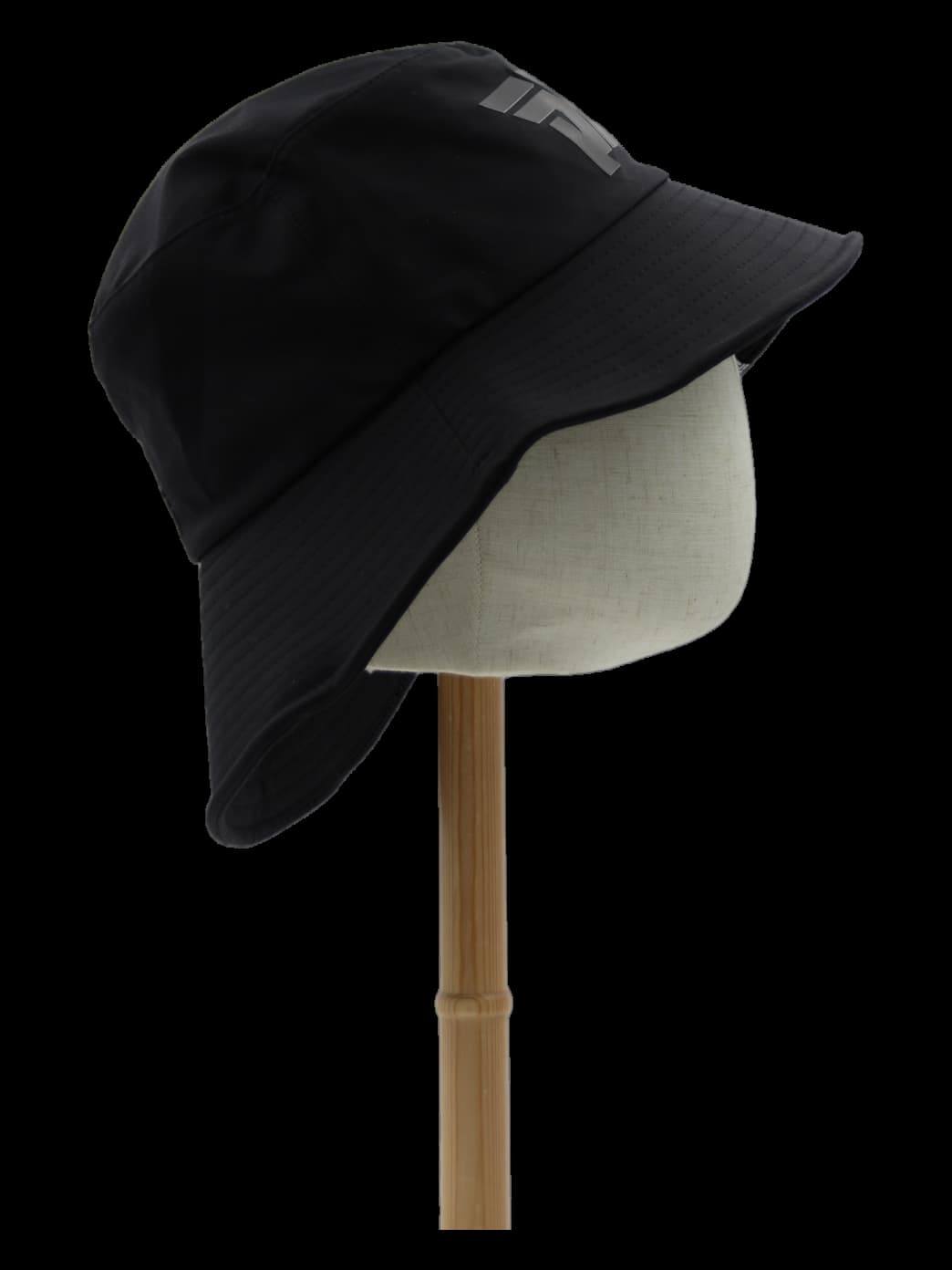 블랙 로고 포인트 버킷햇