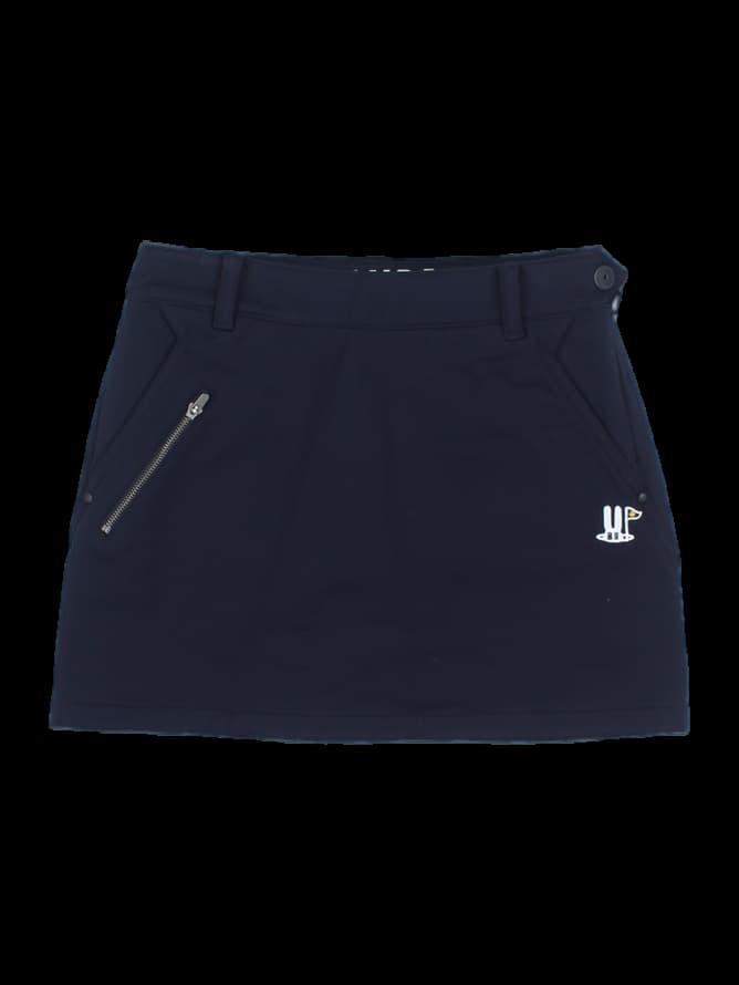 네이비 로고 디테일 스커트