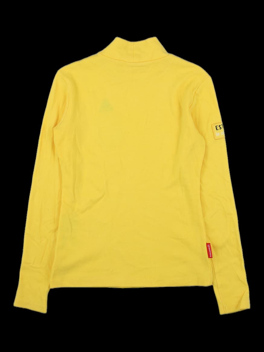 옐로우 하이넥 로고 와펜 긴팔티
