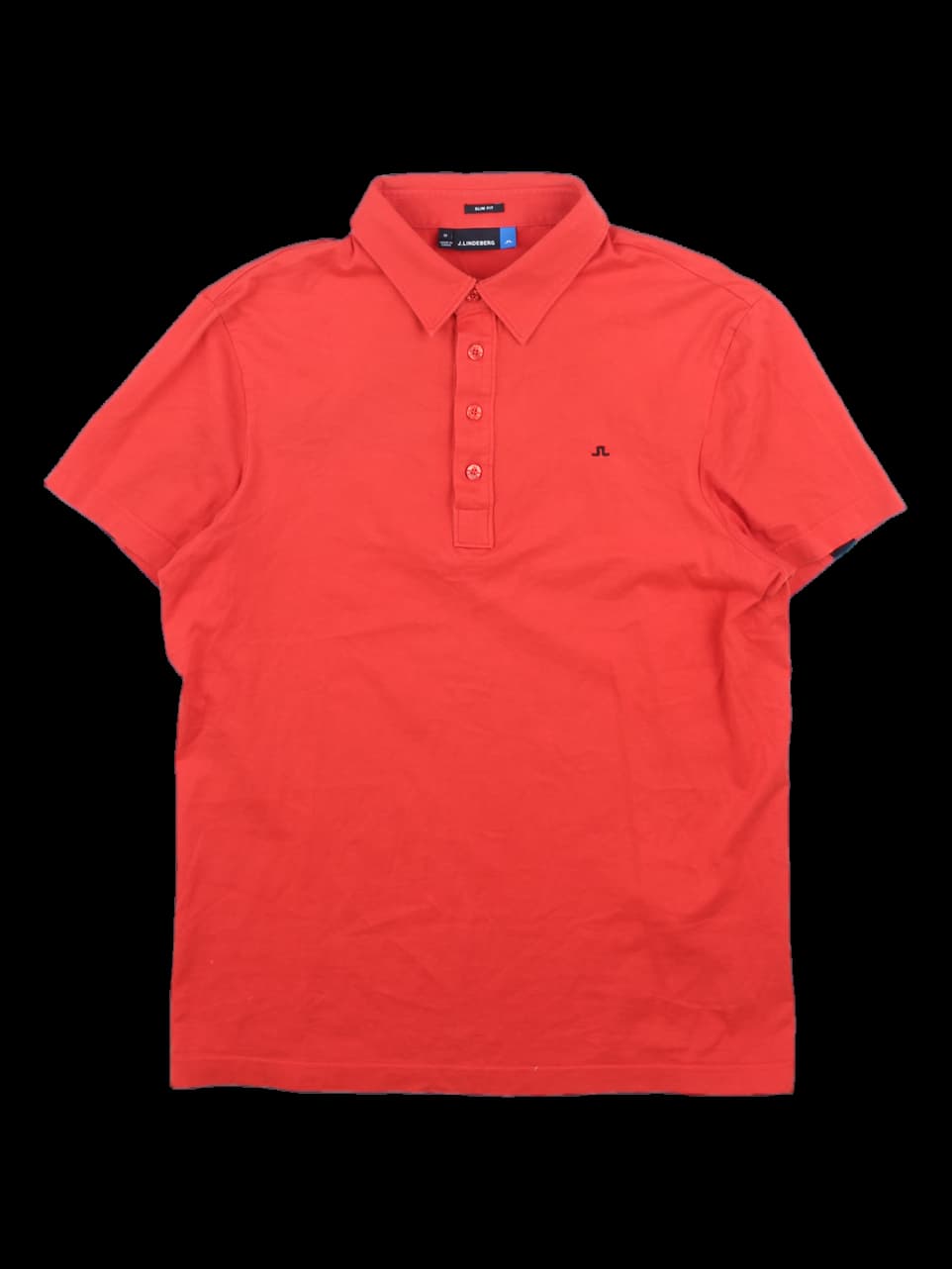 제이린드버그 레드 반팔 카라티셔츠