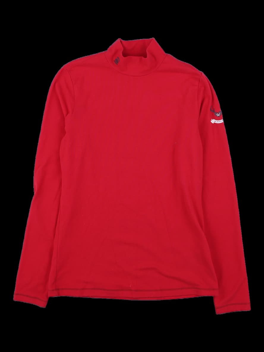 와이드앵글 여성 모크넥 긴팔 티셔츠