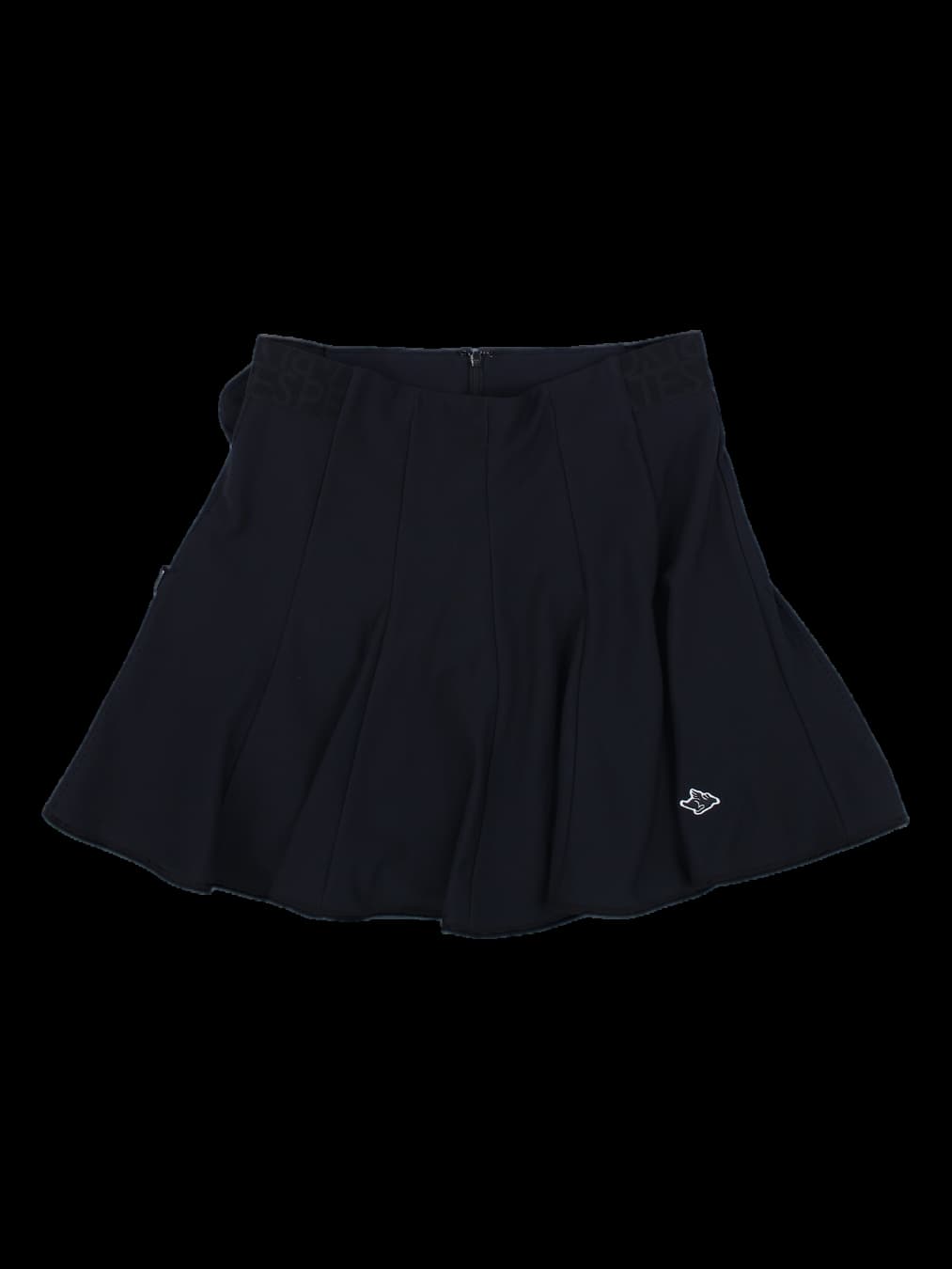 블랙 플리츠 골프 스커트 (파우치 포함)