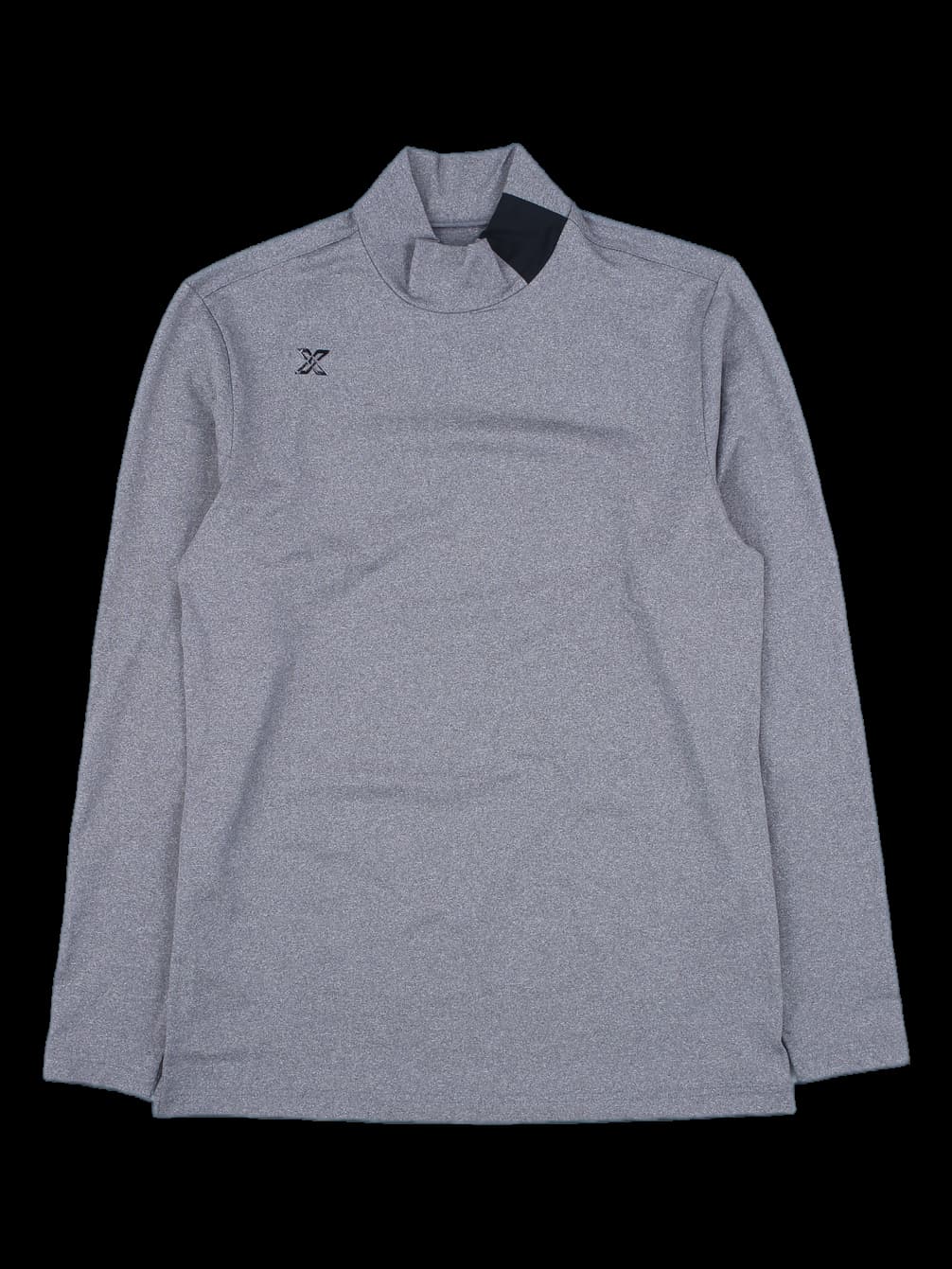 그레이 하프넥 롱슬리브 티셔츠