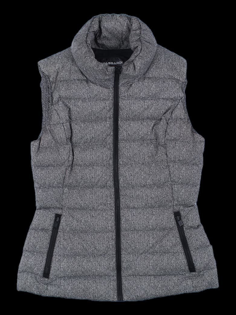 헤링본 패턴 패딩 베스트