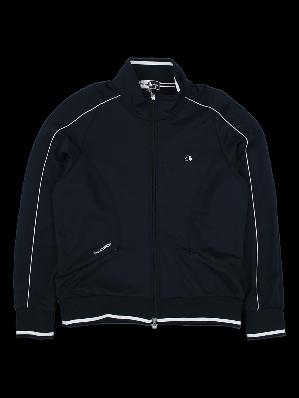 블랙 앤 화이트 남성 트랙 자켓