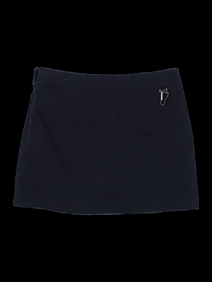 블랙 버튼 장식 스커트