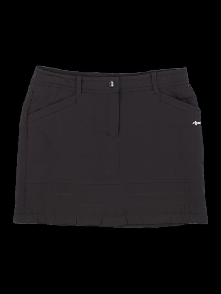 다크 브라운 퀼팅 다운 스커트