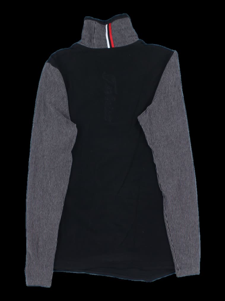 타이틀리스트 블랙 긴팔 터틀넥 티셔츠 (스트라이프 배색)