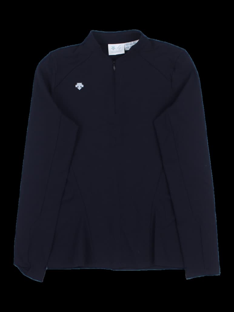 블랙 반집업 긴팔 티셔츠