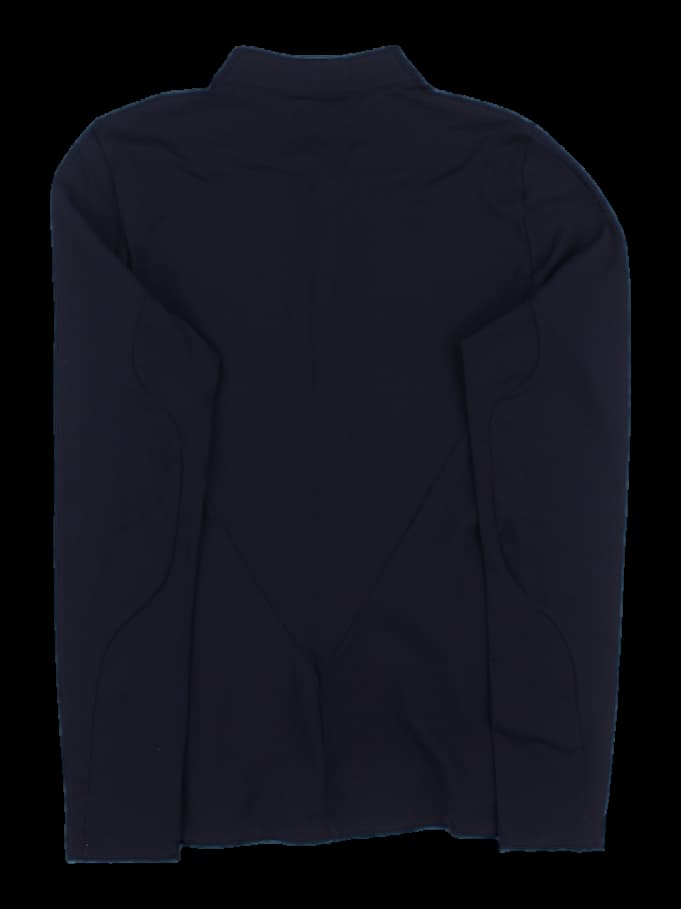 블랙 반집업 긴팔 티셔츠