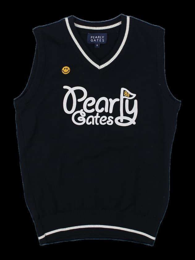 파리게이츠 블랙 로고 니트 베스트