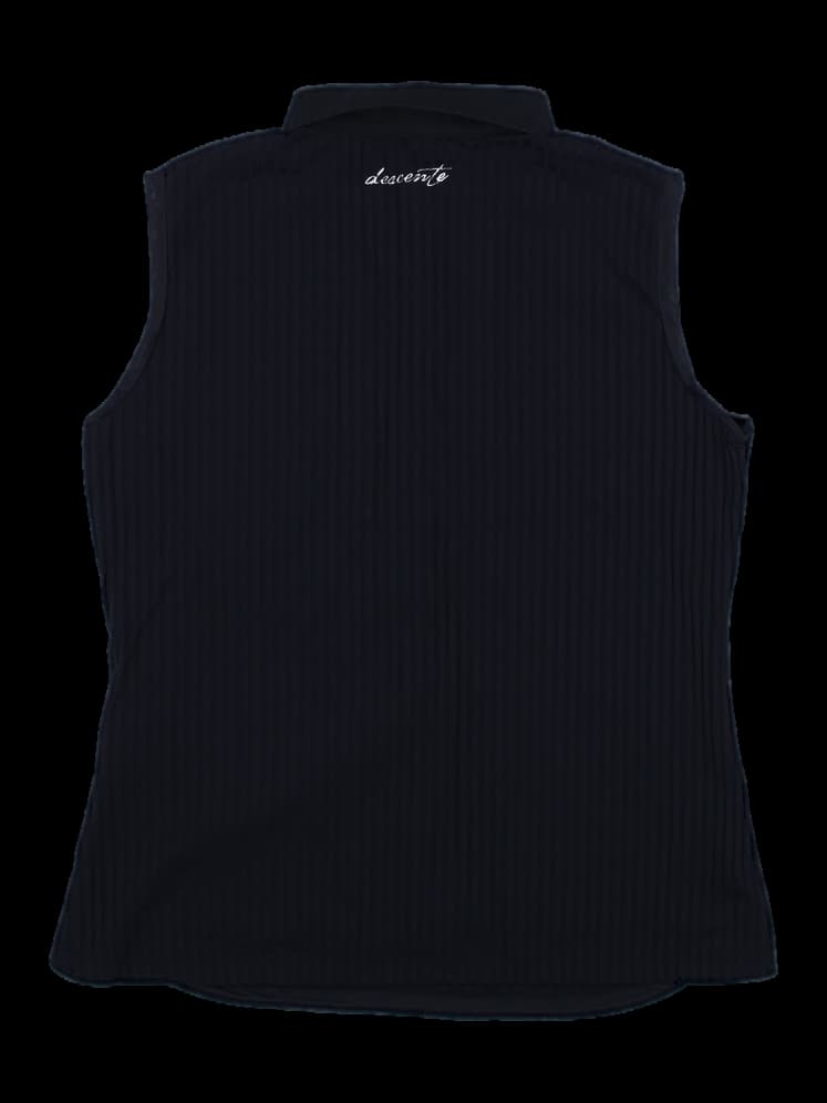 블랙 민소매 골프 카라티