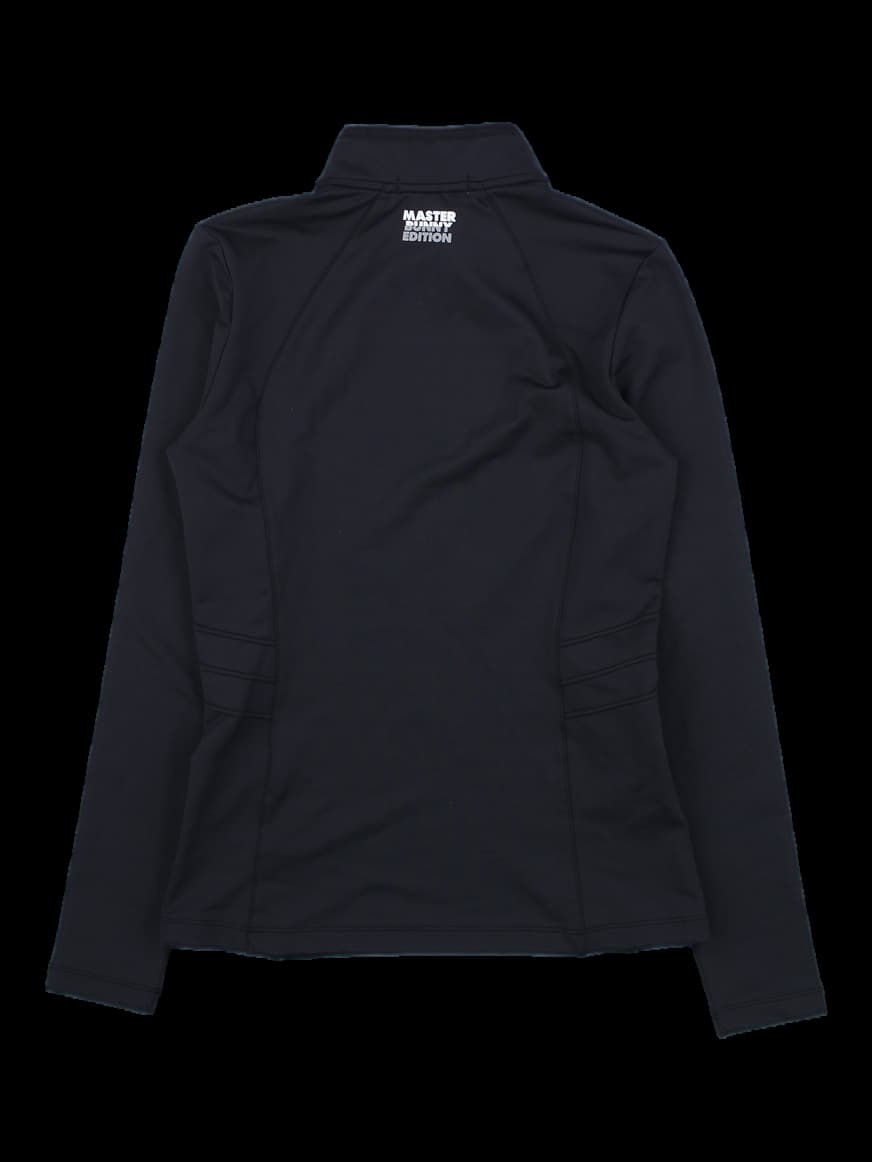 블랙 하프 지퍼 긴팔 티셔츠