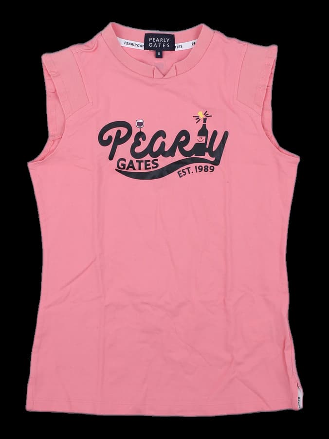 파리게이츠 핑크 그래픽 민소매 티셔츠