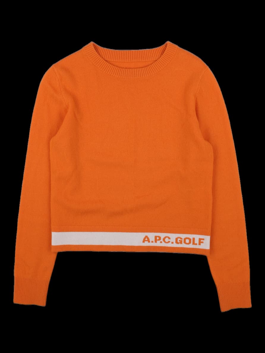 A.P.C. GOLF 오렌지 크롭 니트